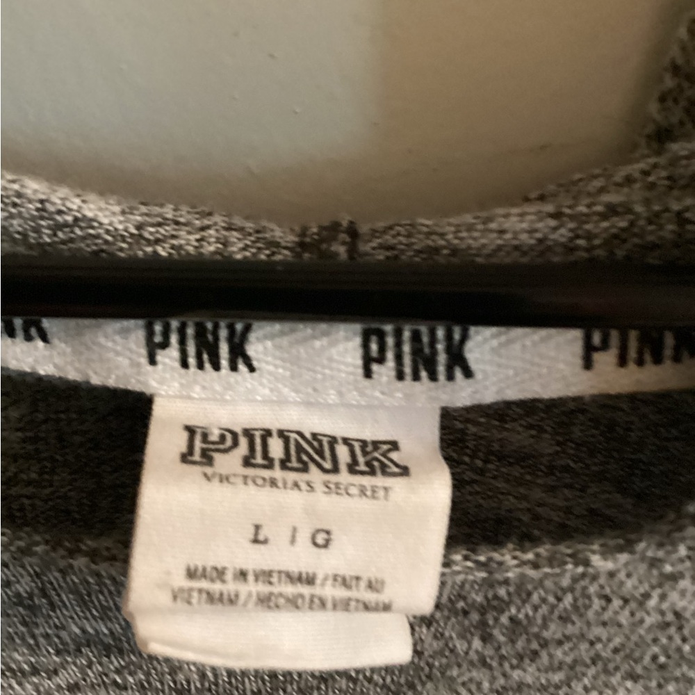 Victoria Secret PINK Lightweight Hoodie Sweatshirt Sexy Open Back Size Large - Picture 4 of 10